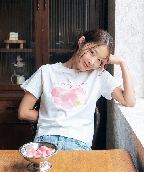 FLAT PEACH T SHIRT (WHITE)