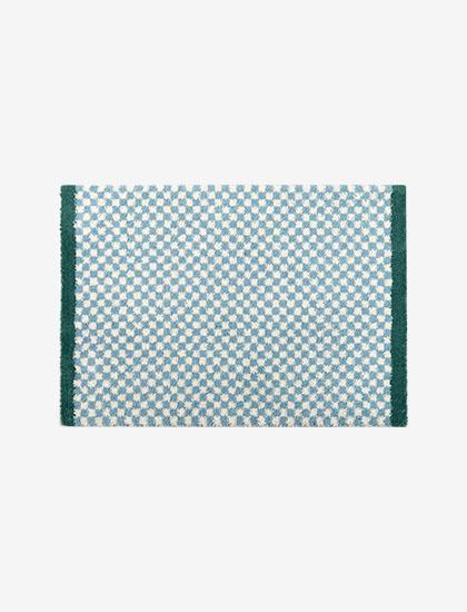 블루 체크 도어 매트 (50x70)