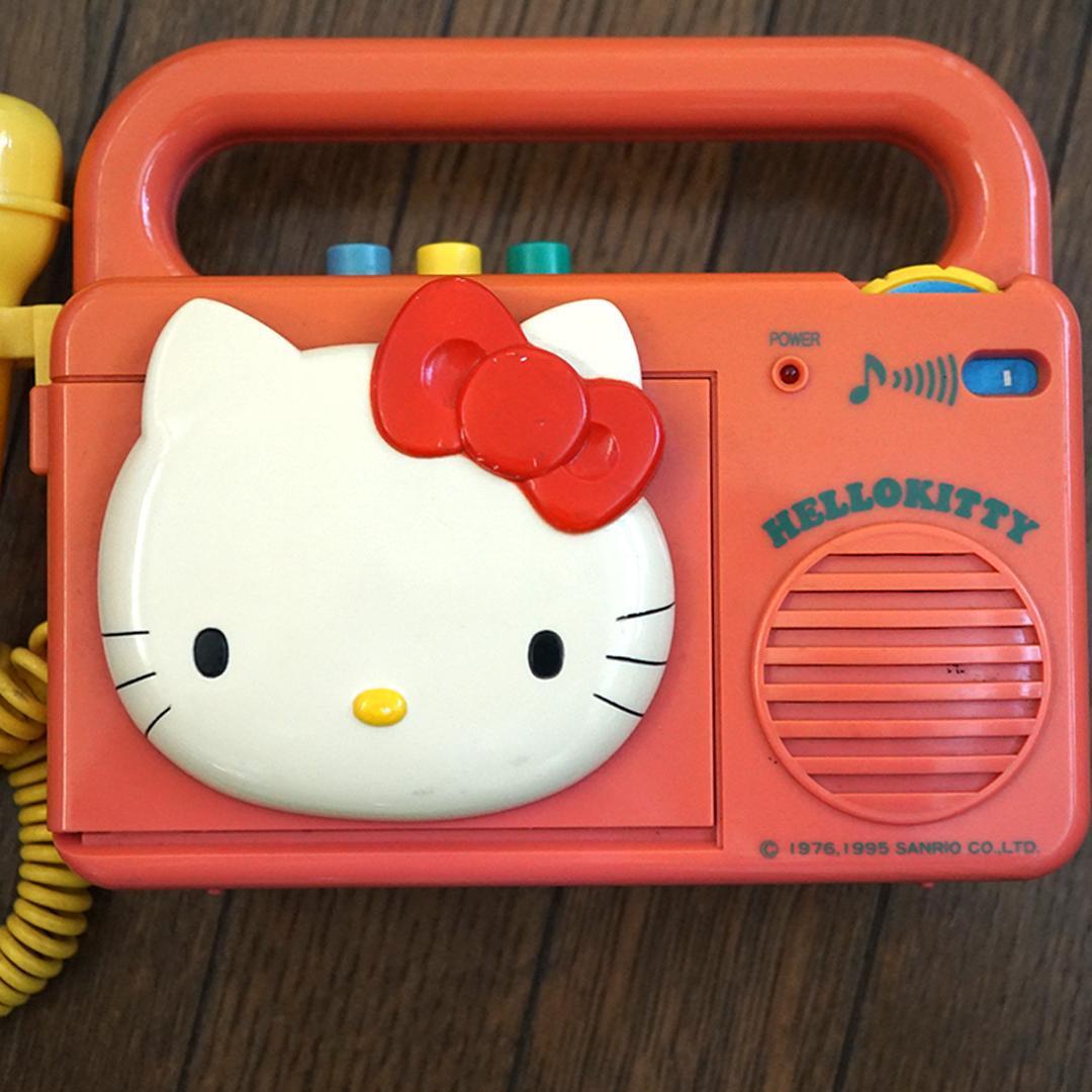헬로키티 【送料無料・昭和レトロ】ハローキティ カラオケマイクつき