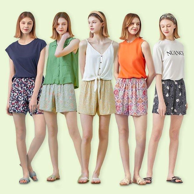 [벨리츠] 인견 찰랑 나염 트렁크 팬츠 5종 구성 *부드러운 소재*