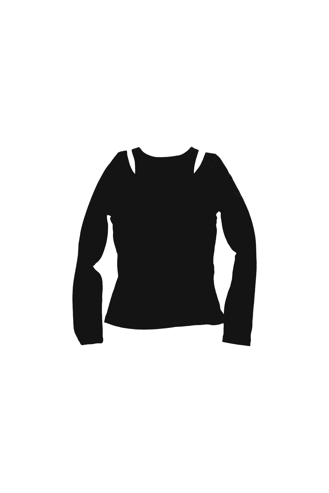 DOUBLE LAYERED TOP BLACK