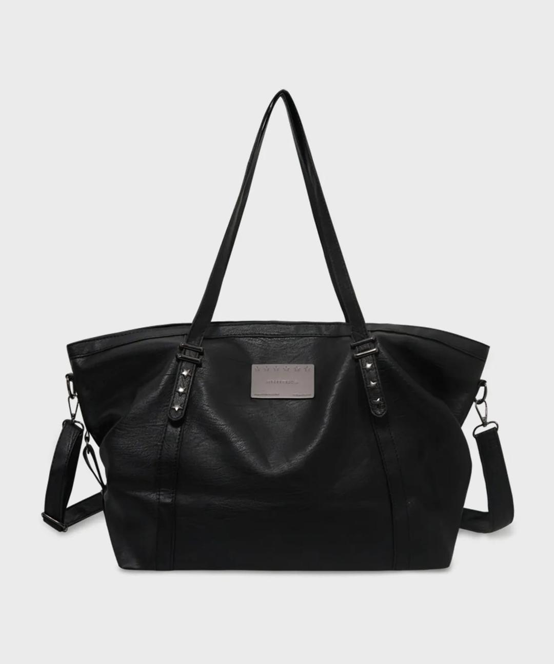 스타 스터드 메탈 숄더백 블랙