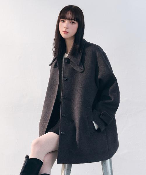 클로엣(CLO'ET)  미니멀 발마칸 하프  코트 -카멜 ,챠콜 - 사이즈 & 후기 | 무신사