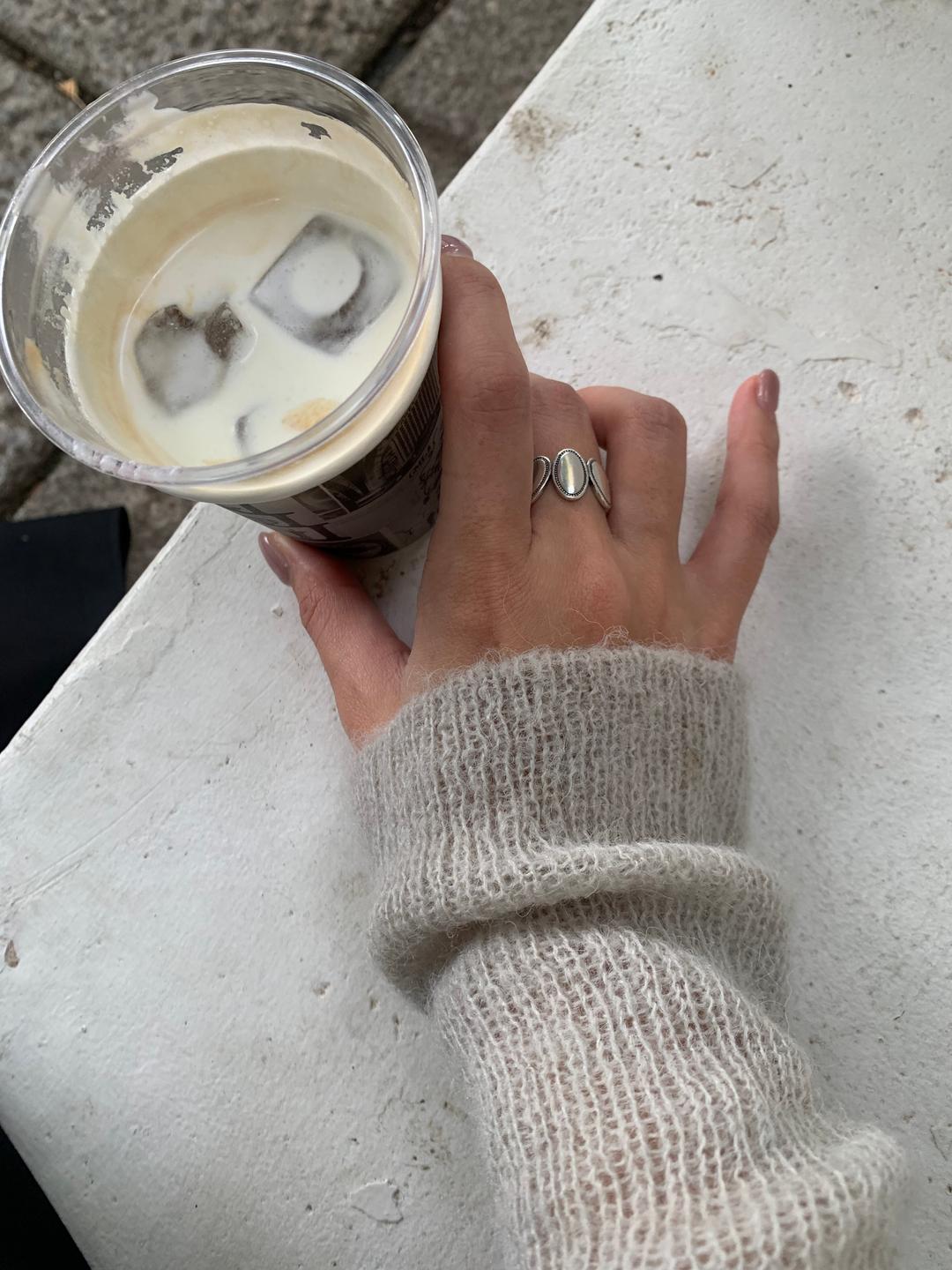 (silver925) Vintage oval open ring *silver