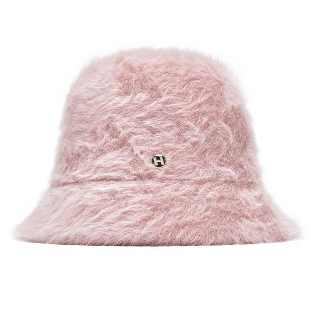 H fur bucket hat_pink