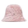 H fur bucket hat_pink