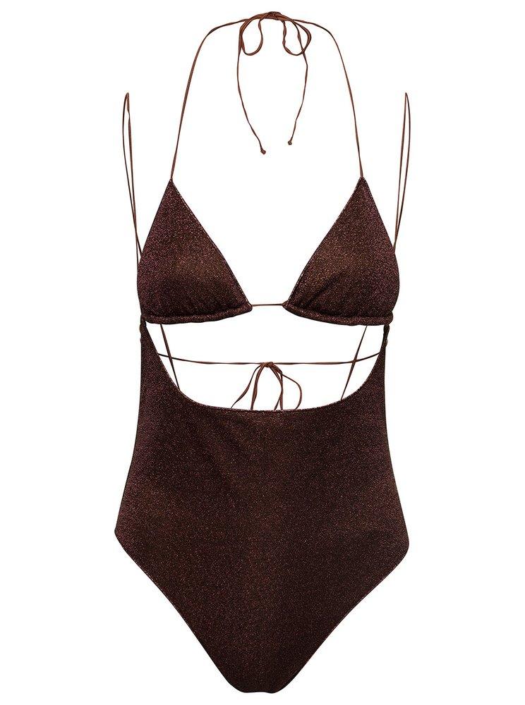 Oséree Halterneck Cut-Out Swimsuit