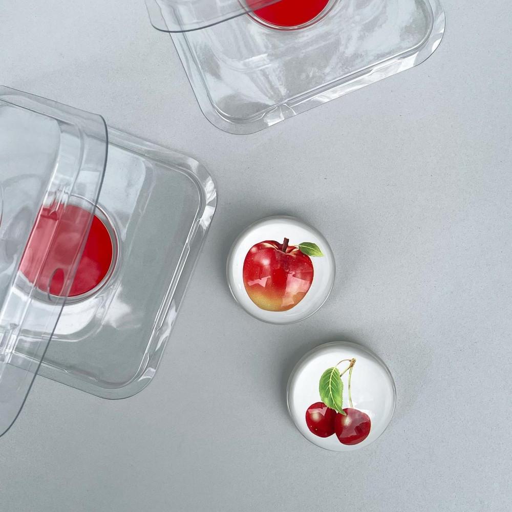 과일 일러스트 사과 체리 반구투명 그립톡 스마트톡
