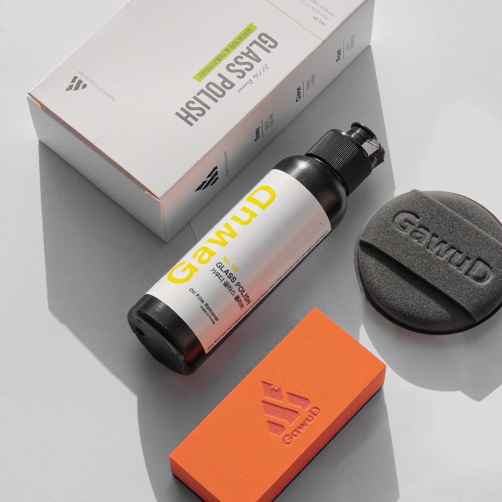 가우디 초간편 자동차 유막제거제 세트 글라스 폴리쉬 발수코팅제