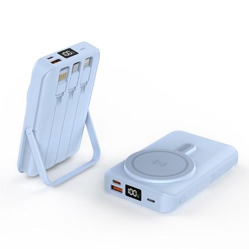THOUSTA 맥세이프 고속 무선충전 대용량 케이블 일체형 호환 보조배터리 20000mAh - 충전기 | 쿠팡