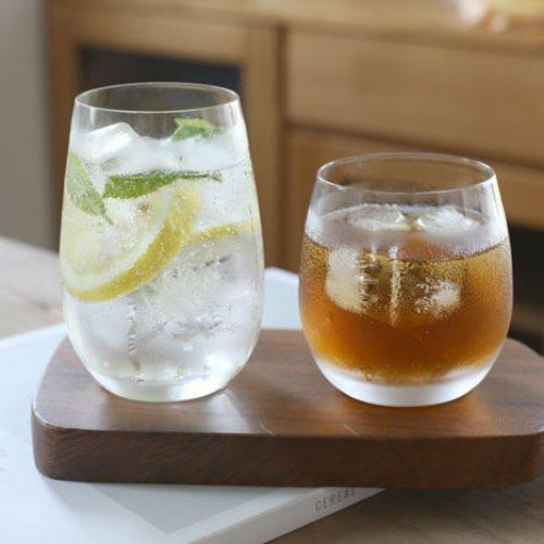 동글 카페유리잔 유리컵 (2사이즈)