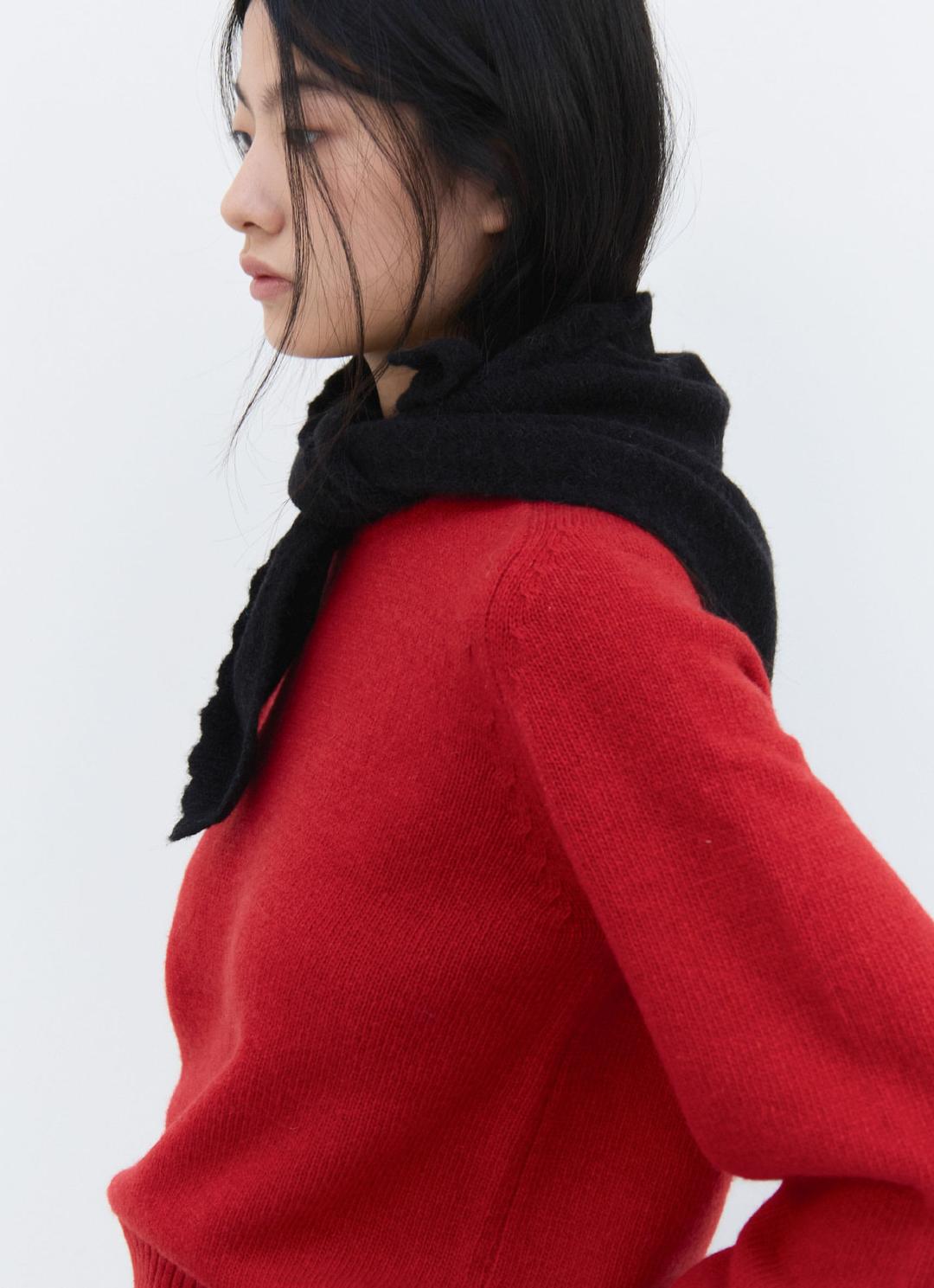 25FW KNIT SCARF / BLACK