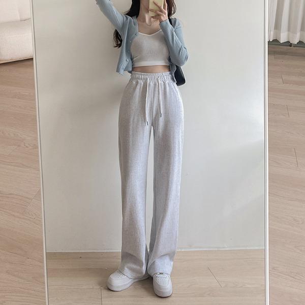 [숏&롱/MADE] 시그니처 롱 와이드 밴딩 팬츠