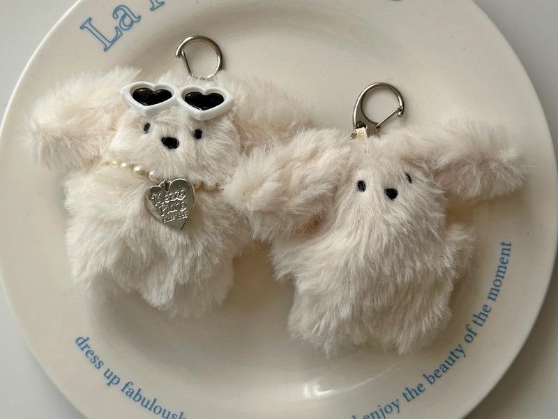퐁실 말티즈키링 2type 열쇠고리 인형