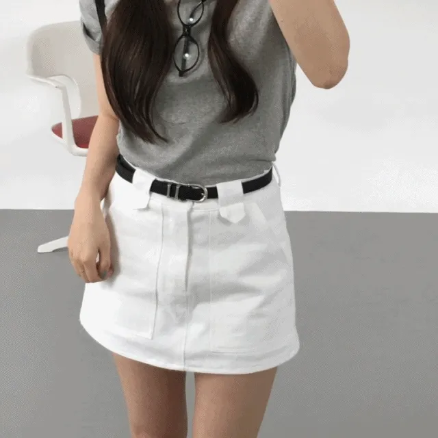사장님 pick!  클래식 미니 스커트팬츠 화이트, 블랙/sm [스커트/스커트팬츠/미니스커트/클래식/데일리/캐주얼/봄코디/코디추천/대학생/직장인/y2k]