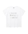 W RAWCUT APPLIQUE SS TEE[WHITE]