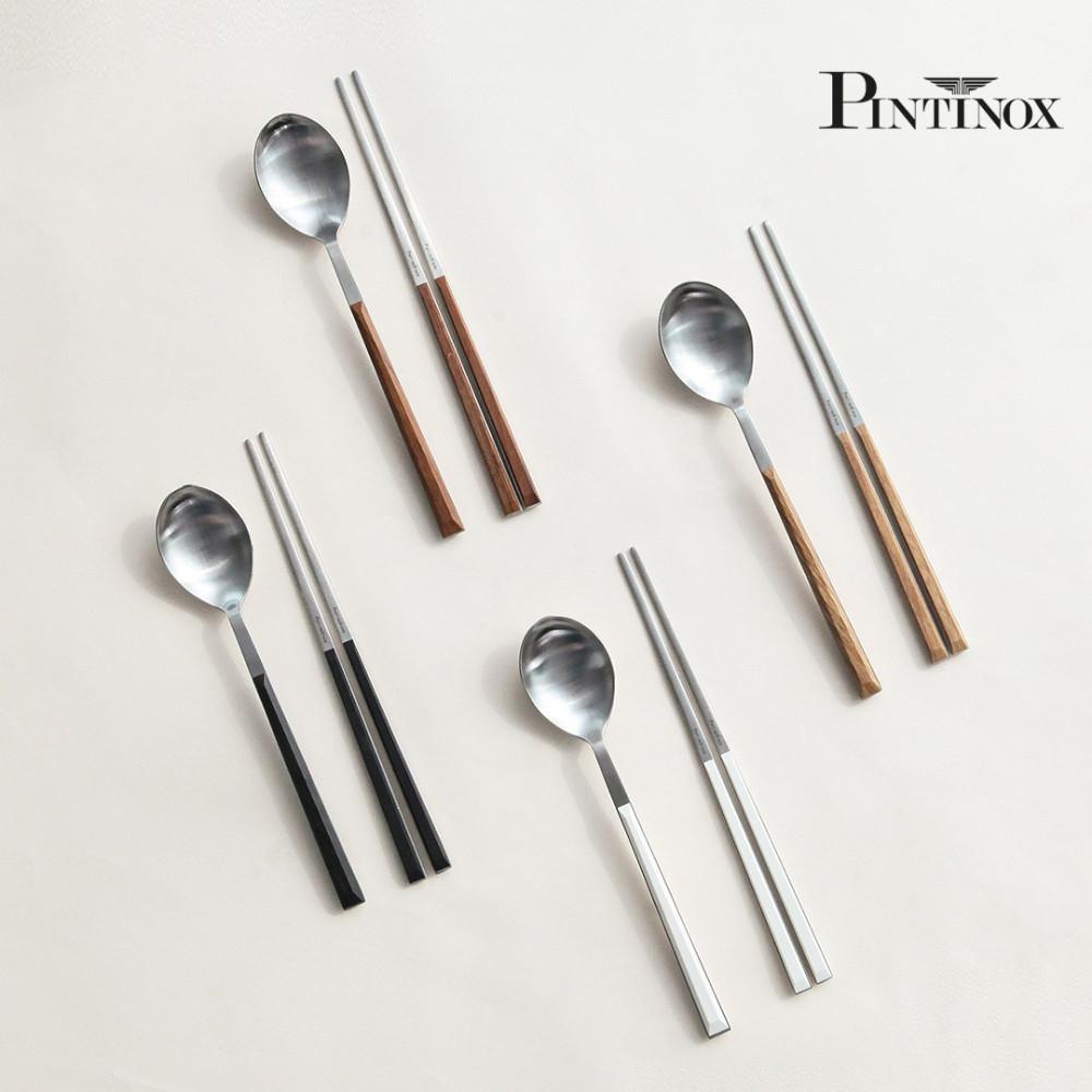 이태리 핀티 커트러리 무광사틴 한식수저세트 디너스푼 1개+젓가락 1벌