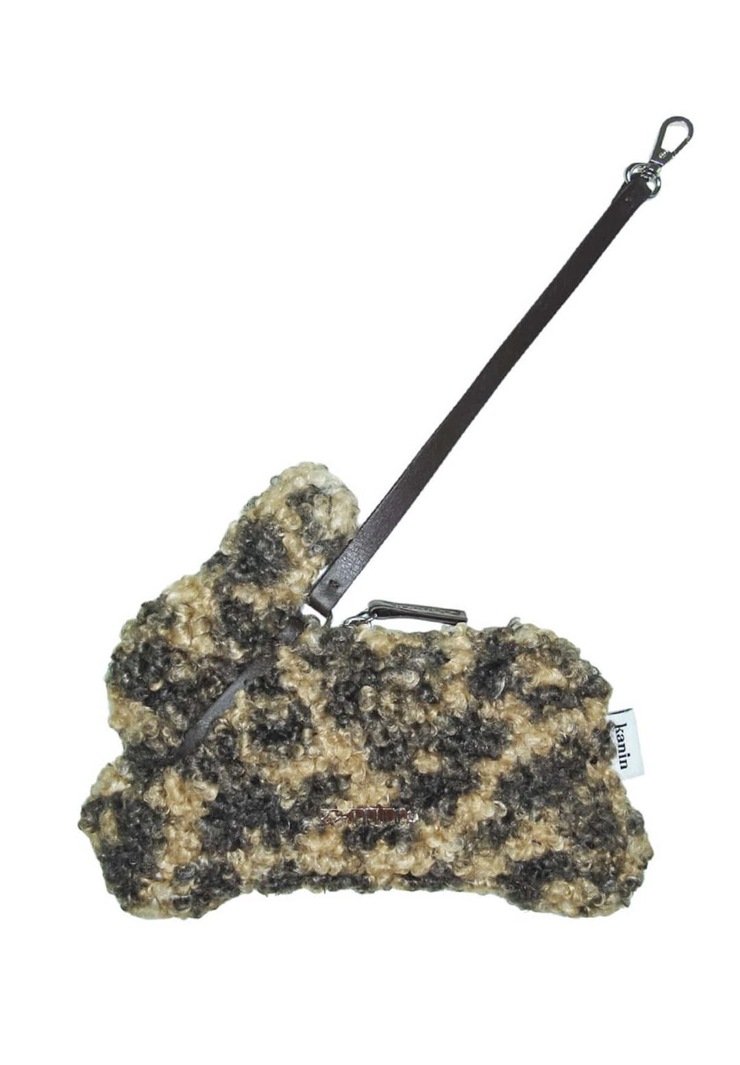 Fleece kanin wallet_leopard