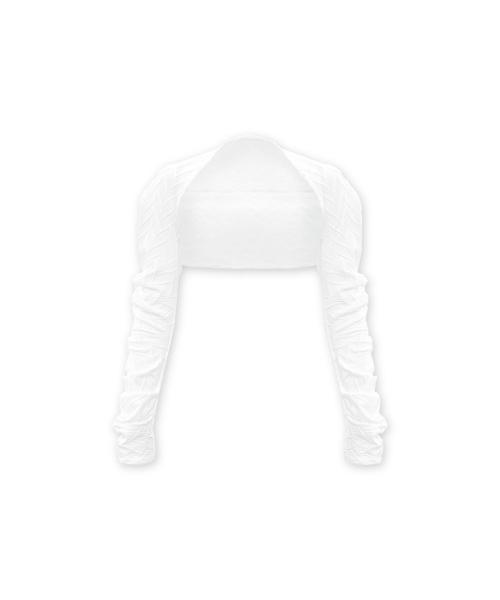 WRINKLE BOLERO, WHITE
