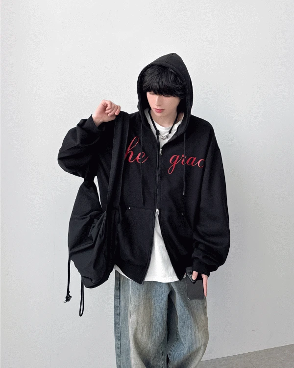 자바 스터드 후드 집업(4Colors)