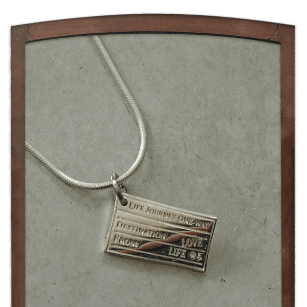 Ticket to Love, silver necklace