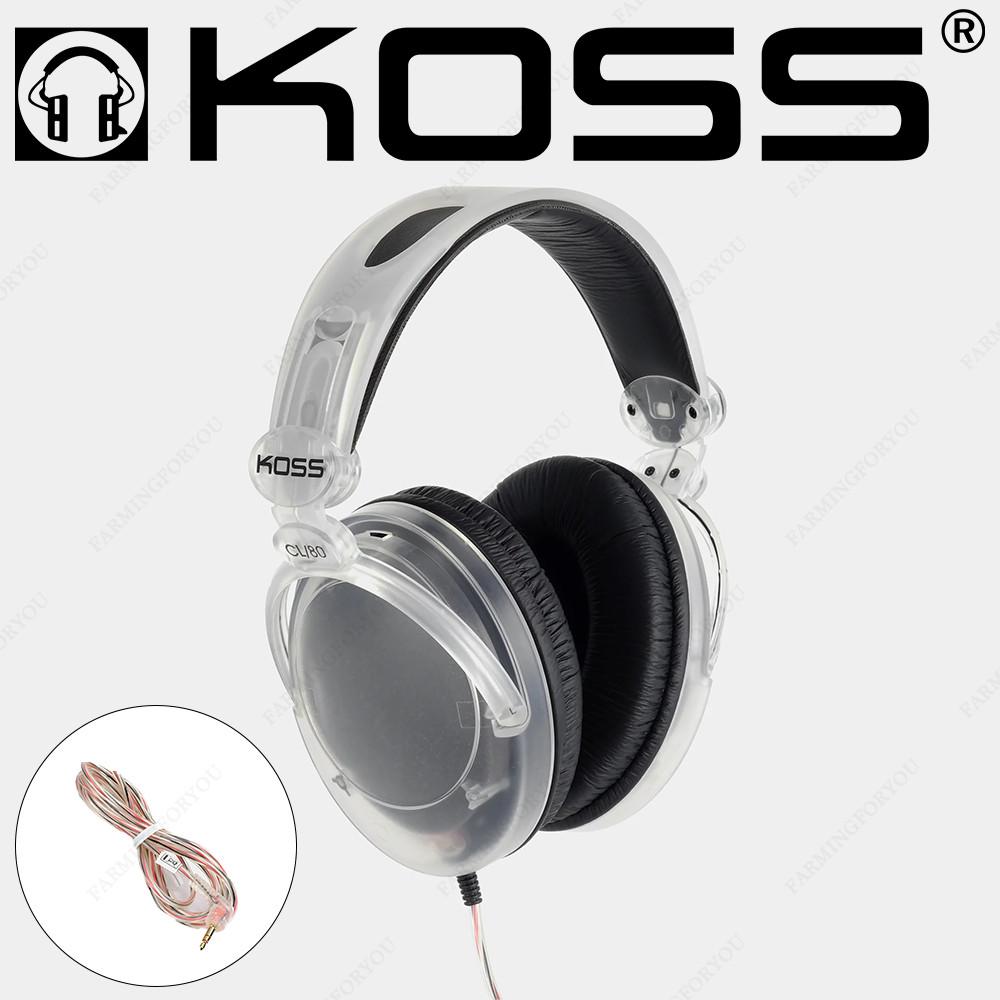 KOSS 코스 CL/80 레트로 오버이어 헤드셋 헤드폰 클리어 CL80
