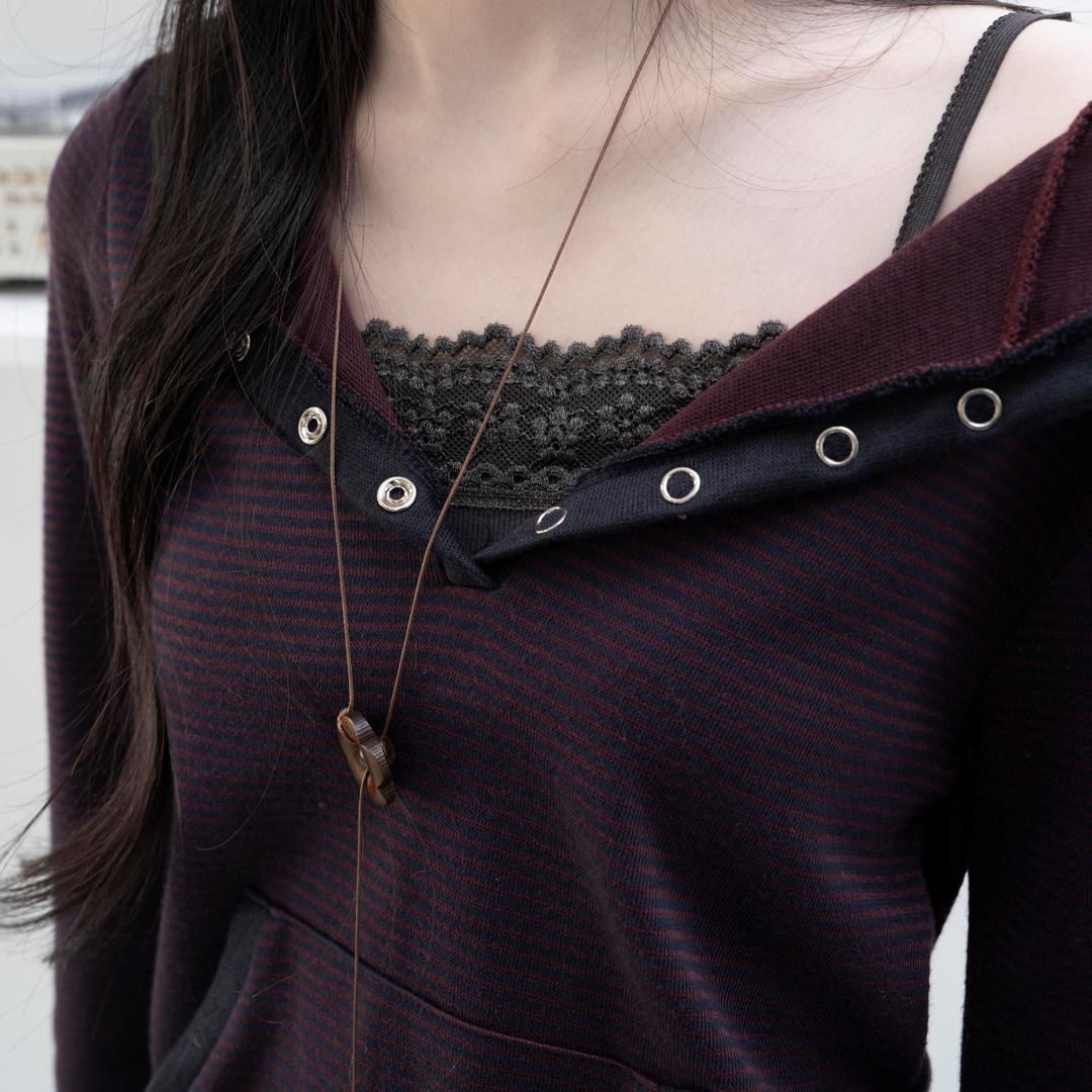 틸데서울 (탄탄여리핏💜) 보닛 단가라 스냅 후드티 3color