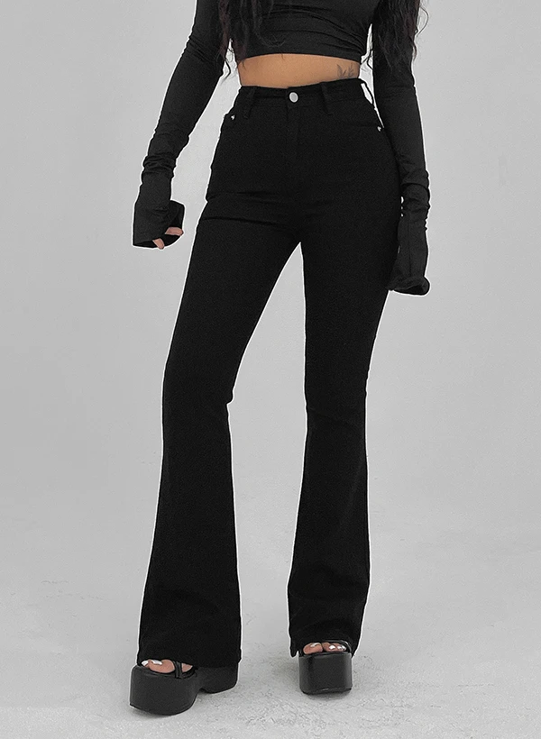 [신상특별할인] 데빌온 코튼 슬림 부츠컷 팬츠