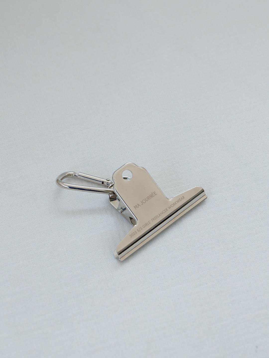 PAPER CLIP KEY RING_SILVER