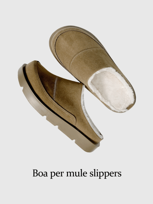 [+5CM]올시즌 스웨이드 라운드 뮬  *안감 선택 가능!