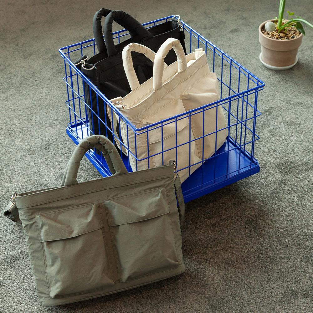 FLUFFY 2POCKET BRIEF SHOULDER 노트북가방 패딩백 출근가방