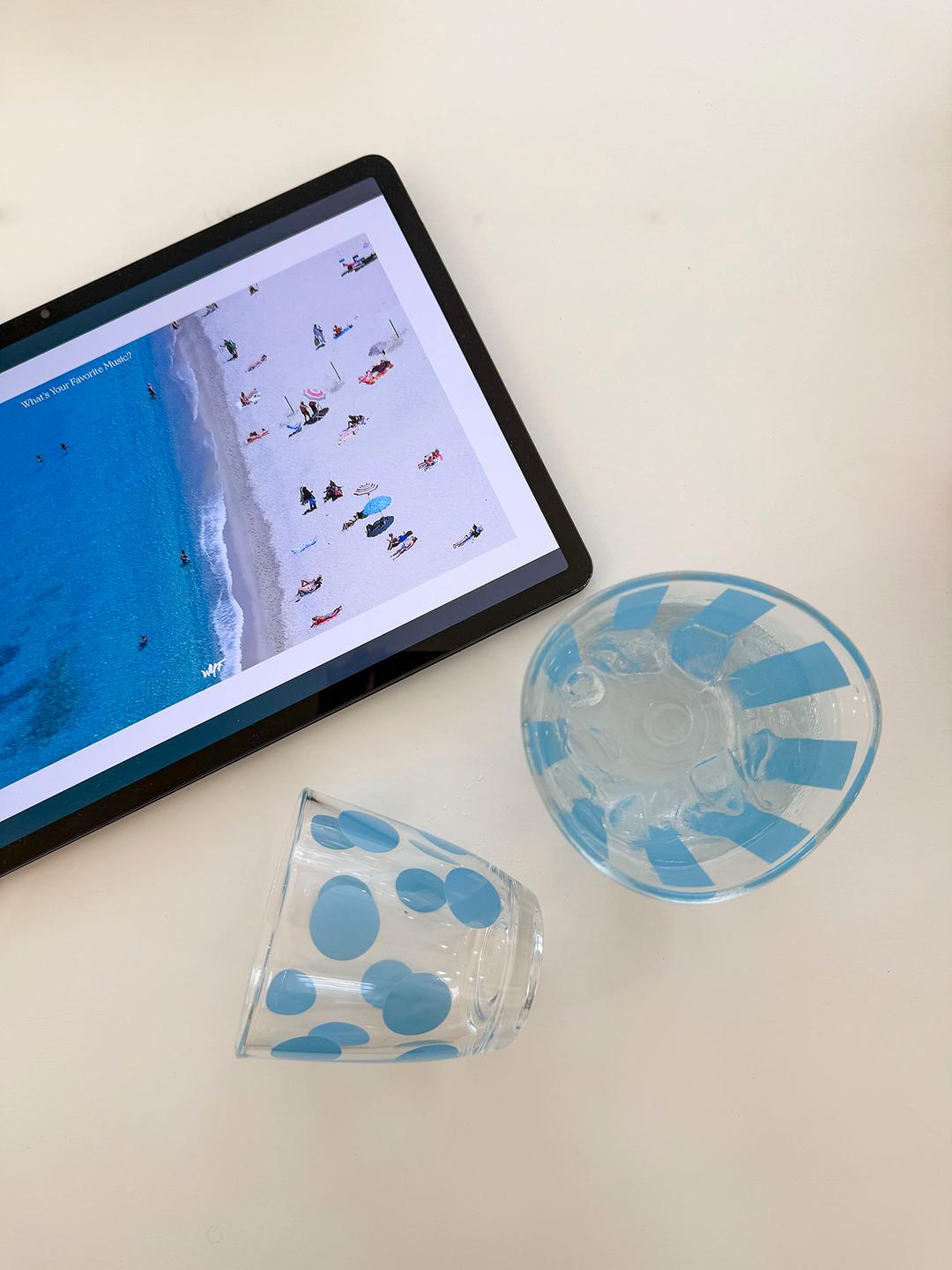 [스튜디오 반느] 도트&스트라이프 글라스 컵(DOT&STRIPE GLASS CUP)