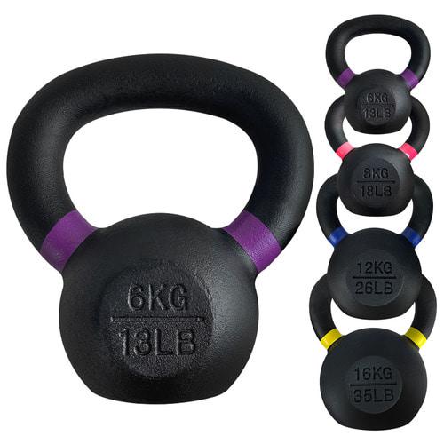 비핏 미끄럼방지 무쇠아이언 케틀벨 6kg 스윙 아령덤벨