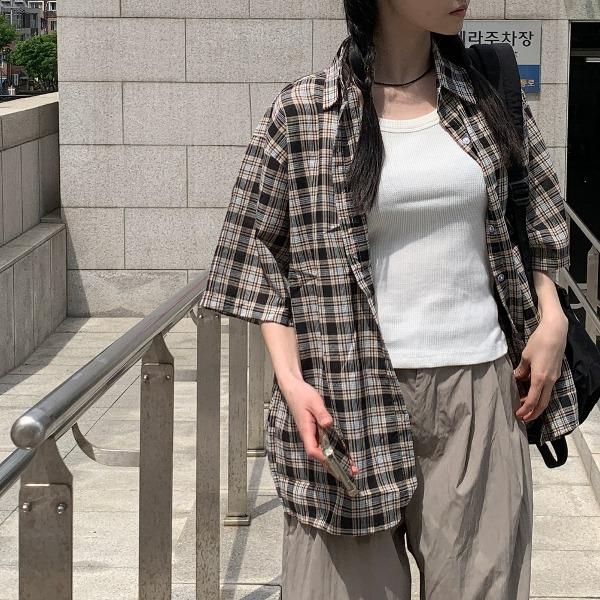 모아 반팔체크NB