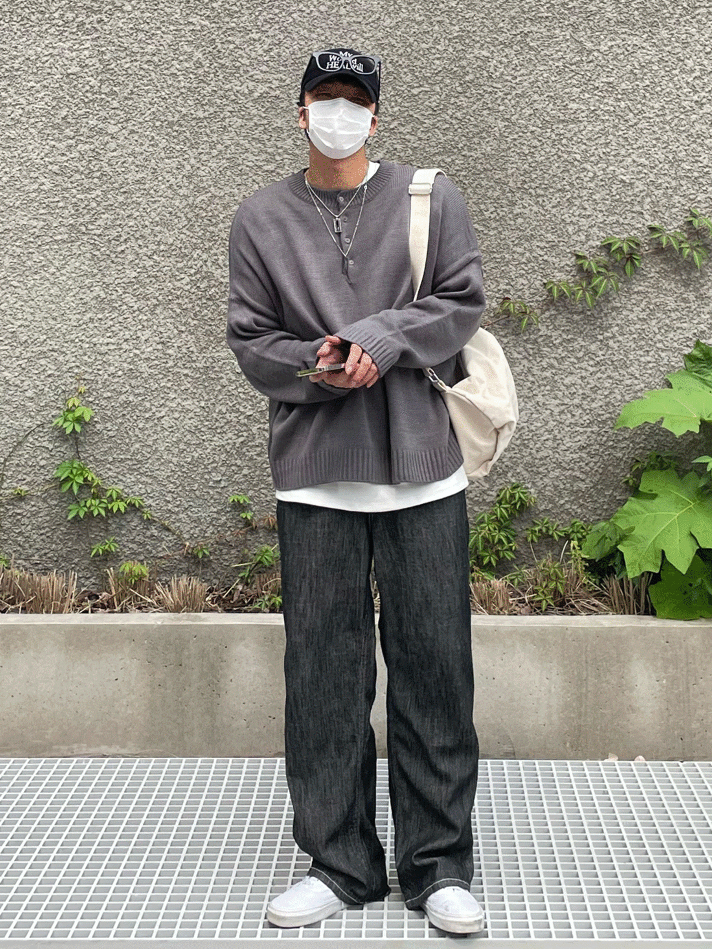 [Best][누적판매500장]모카 버튼 라운드 니트