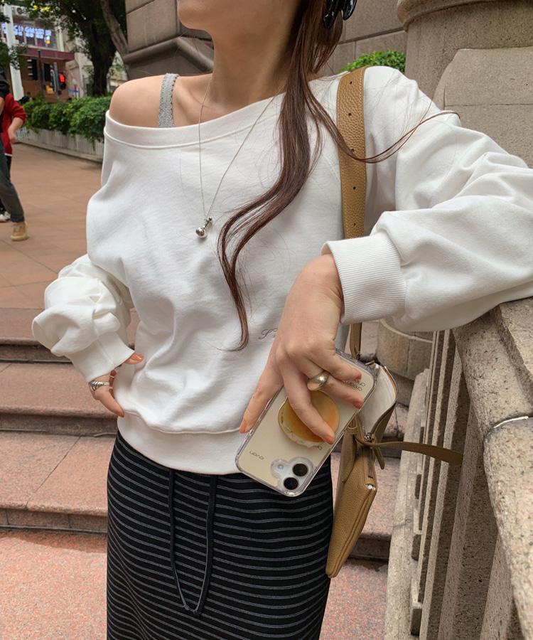 지프 오프숄더 맨투맨 (3color)