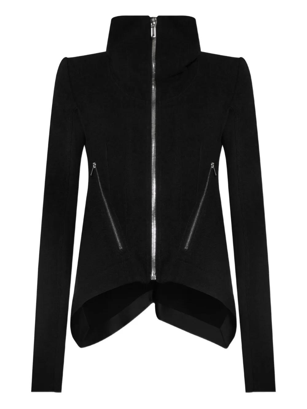 Rick Owens 하이 넥 집업 재킷 | 블랙 | FARFETCH KR