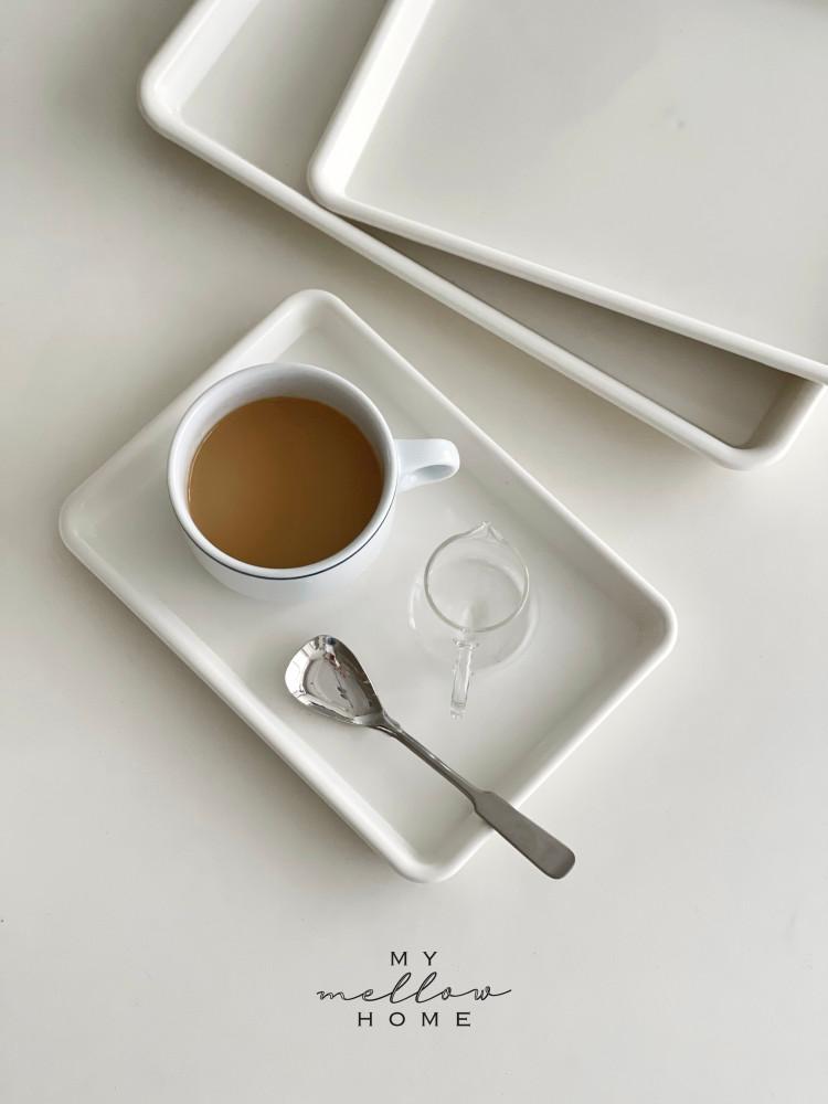 밀키 카페 트레이 (사각 홈카페 쟁반) 스몰