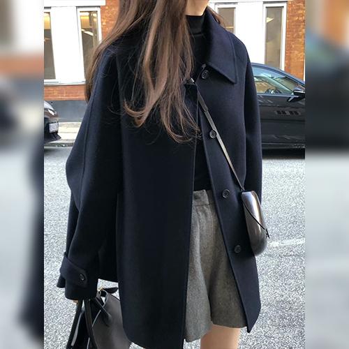 뮬리안 데일리 루즈핏 하프 코트