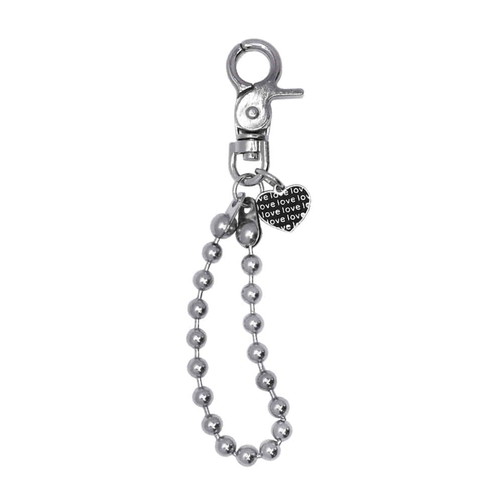 heart ball keyring