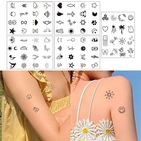 젤루나 (80종) 반영구 미니 포인트 타투 스티커 T-32 - 바디소품 | 쿠팡