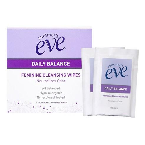 썸머스이브 데일리 밸런스 페미닌 클렌징 와입스 16p, 56g, 1개