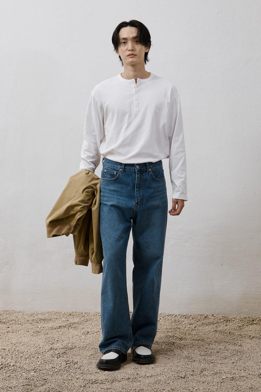 Henley Neck L/S T-shirt