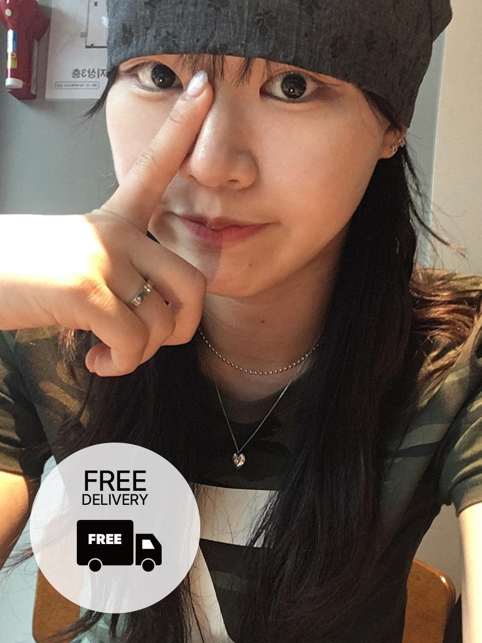 [리메모 PICK] CKE201 [2SET] Two Rows of Heart Layered Necklace
