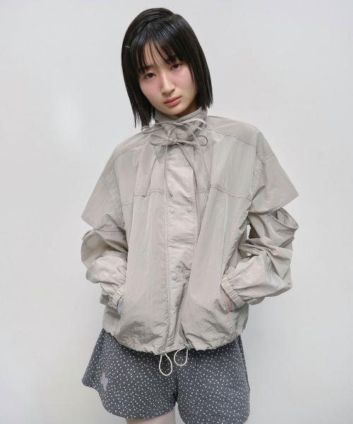 타입서비스(TYPESERVICE)  Shirred Light Windbreaker [Gray] - 사이즈 & 후기 | 무신사