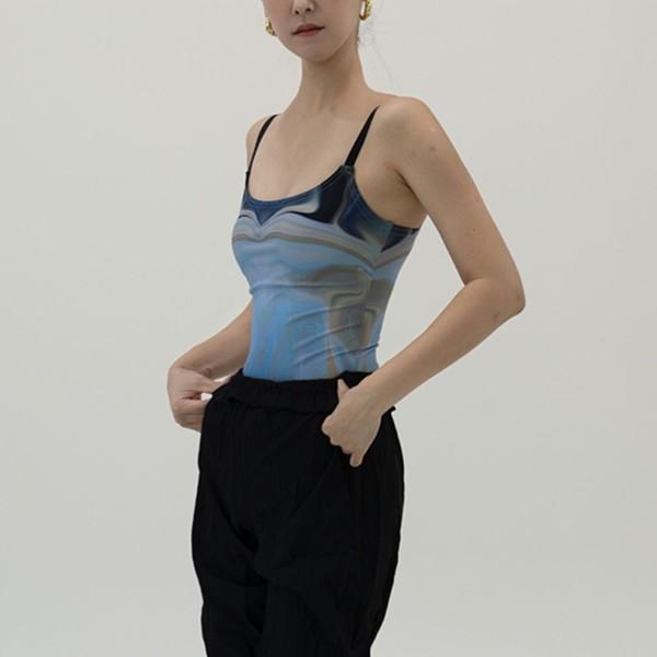 Blue Horizon Print Leotard