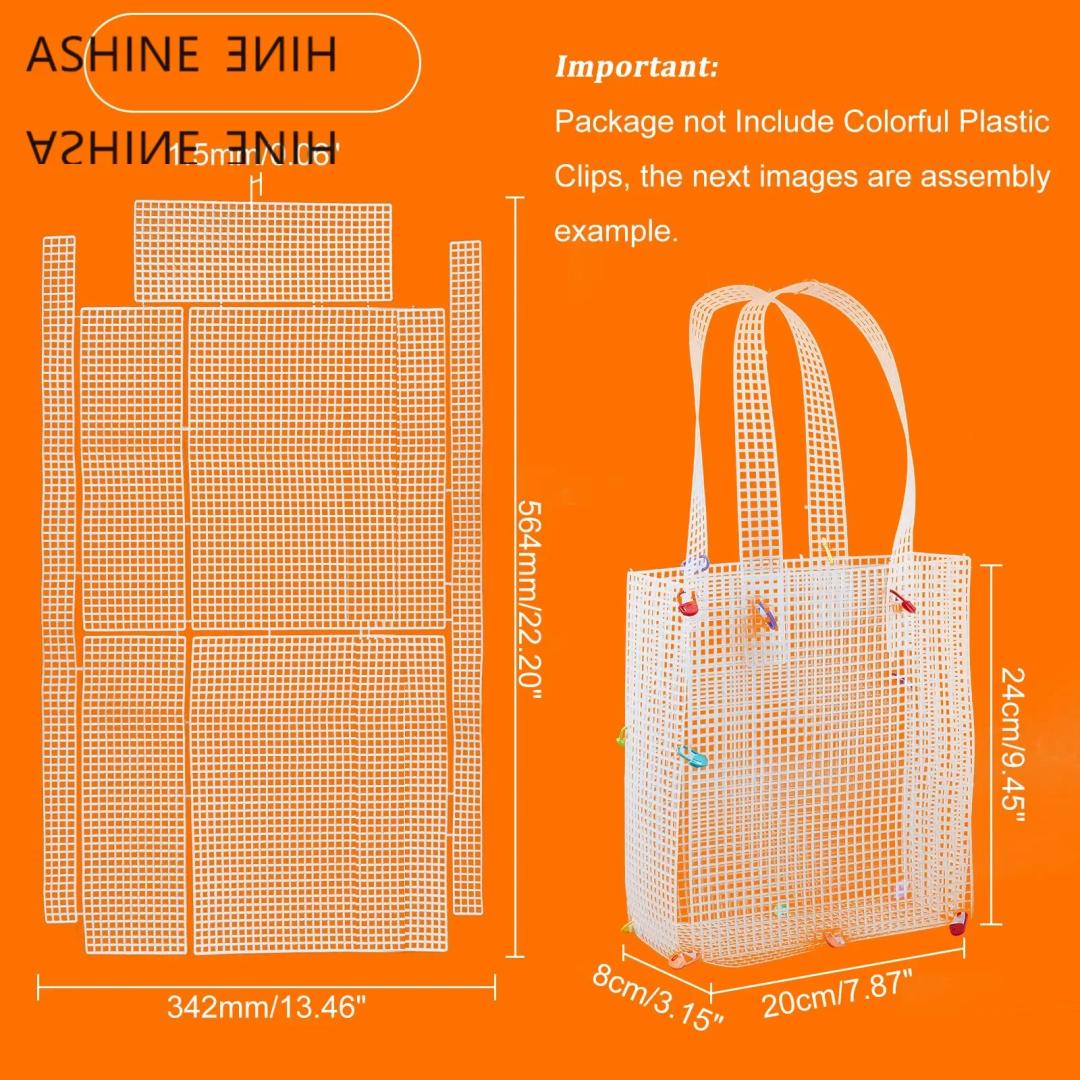 뜨개질 직조 플라스틱 메쉬 시트 DIY 바느질 짠 가방 액세서리, 지갑 만들기 용품, 크로셰 프로젝트