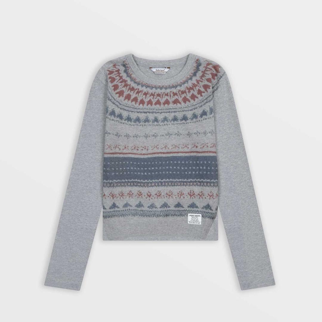 1/2 Country Fake Cowichan L/S (Gray)