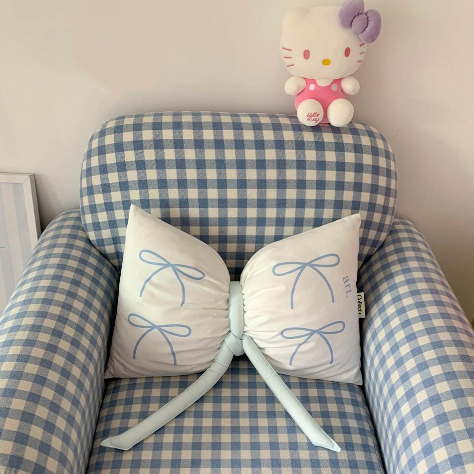 6type 러블리 플라워 리본 패브릭 소파 쿠션