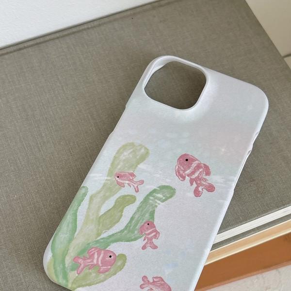 [폰케이스] WATER WORLD & FISH PHONE CASE (PINK)